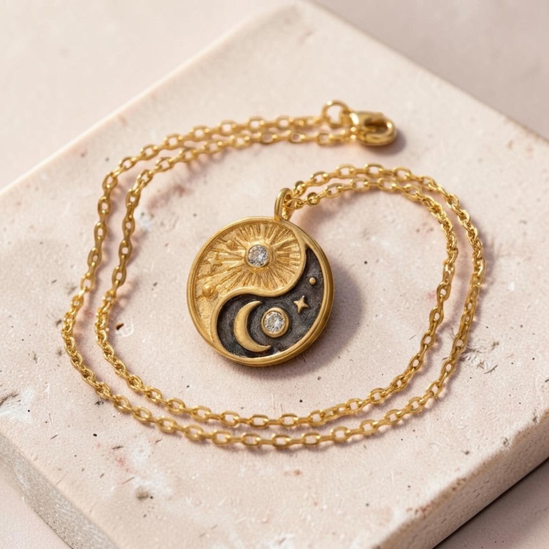 ATELIER-TIBET – Pendentif Harmonie Profonde Yin Yang Lumineux