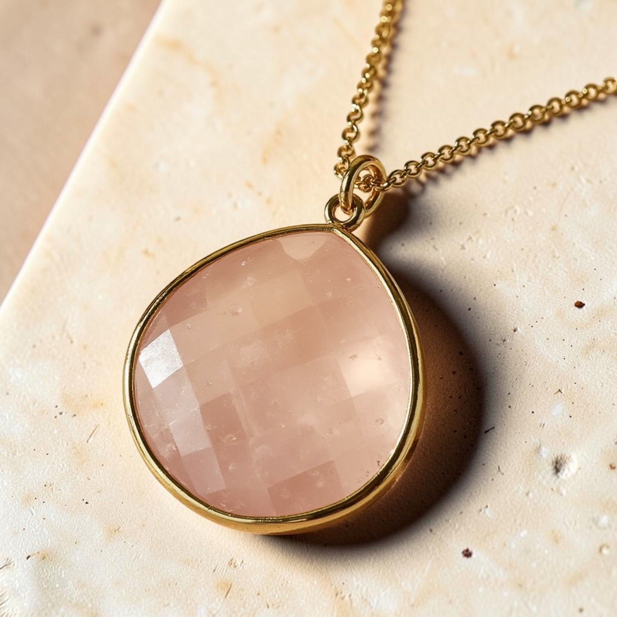 ATELIER-TIBET – Pendentif Douceur Infini en Quartz Rose