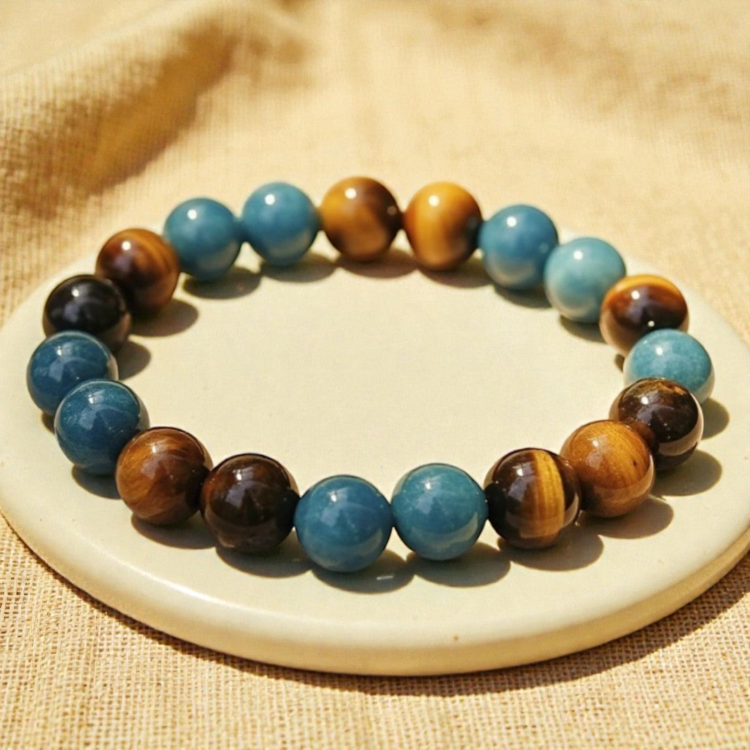 ATELIER-TIBET – Bracelet Harmonie Intérieure en Apatite & Oeil de Tigre