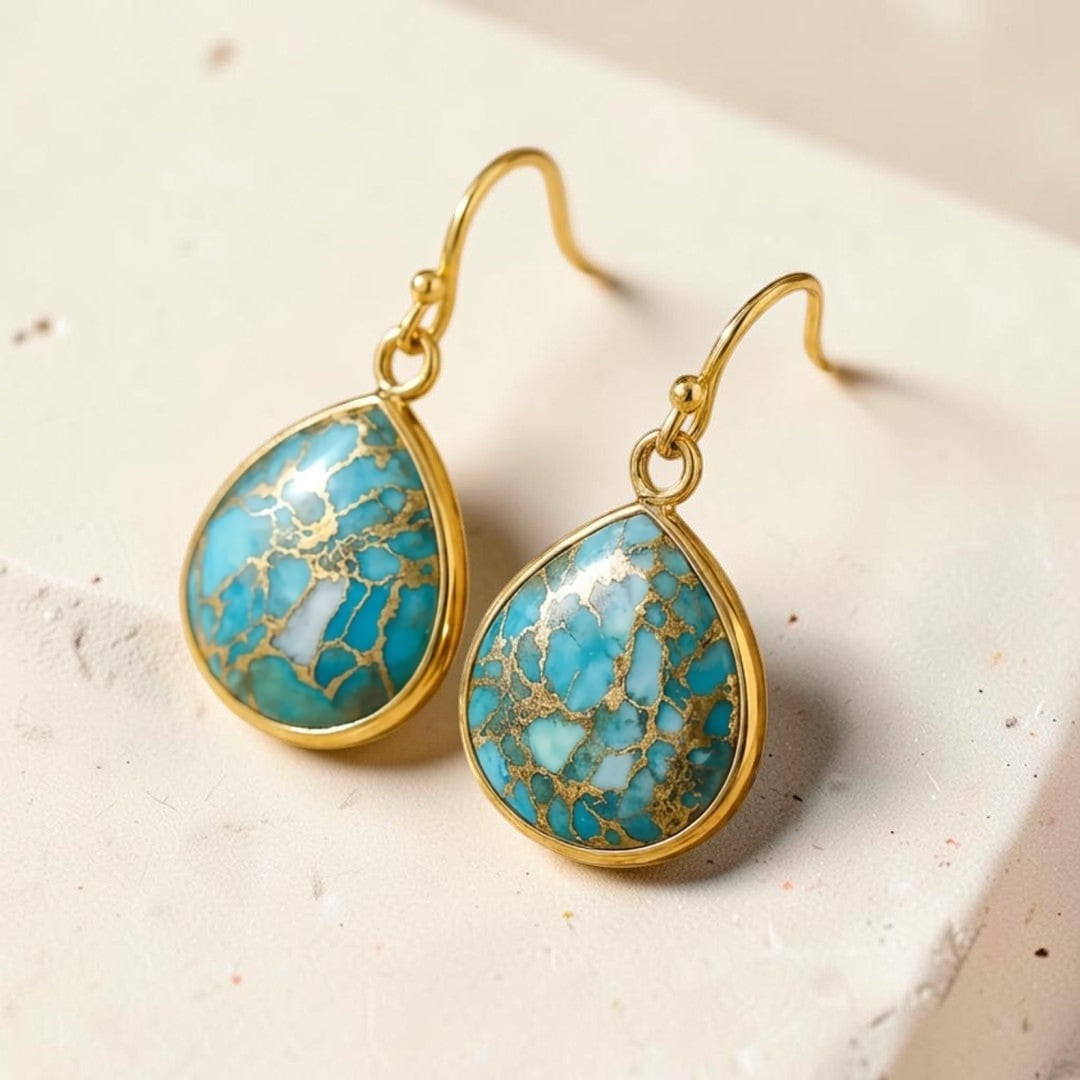 ATELIER-TIBET – Boucles d'Oreilles en Turquoise
