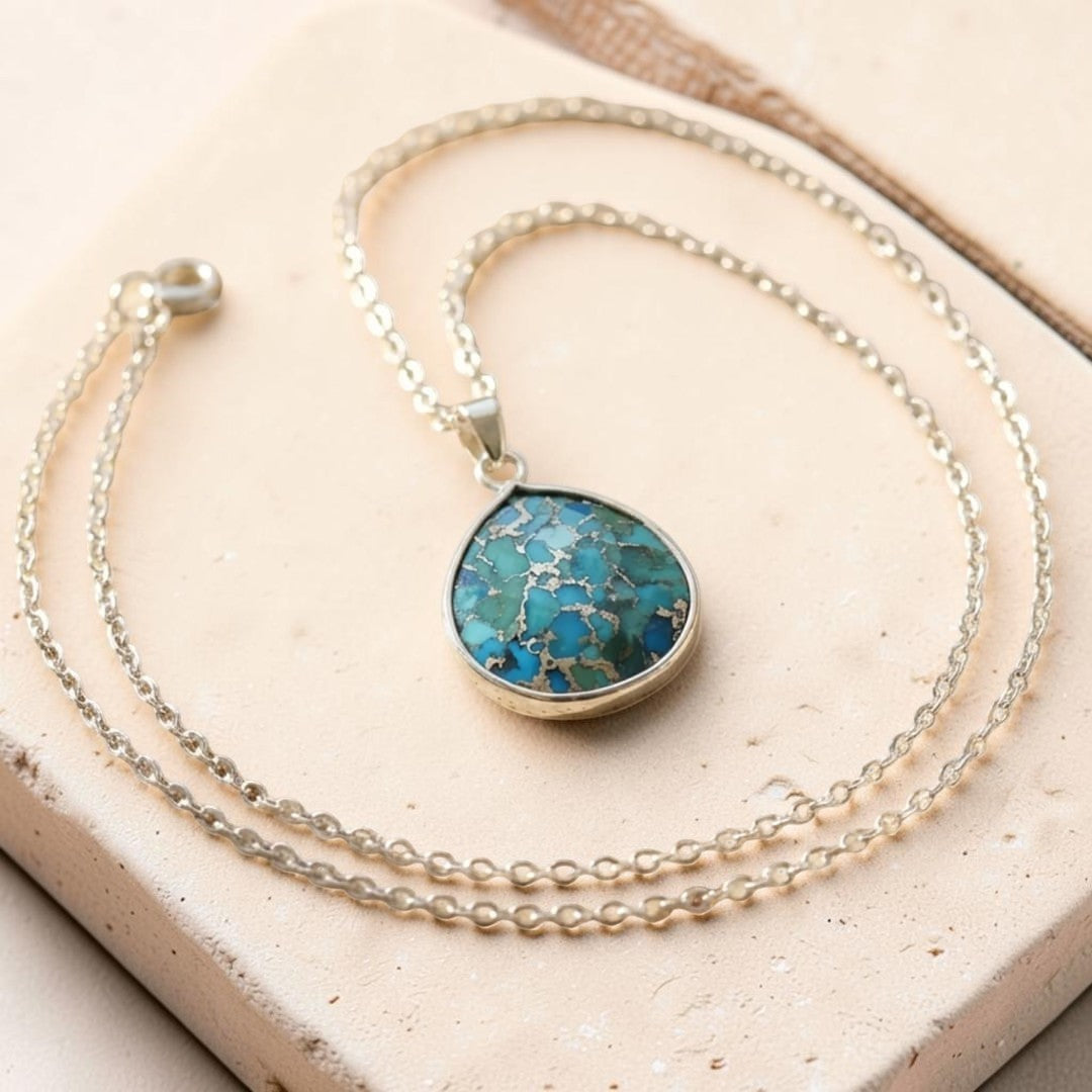 ATELIER-TIBET – Pendentif Eau Céleste en Turquoise