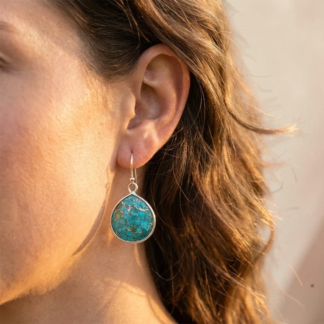 ATELIER-TIBET – Boucles d'Oreilles en Turquoise