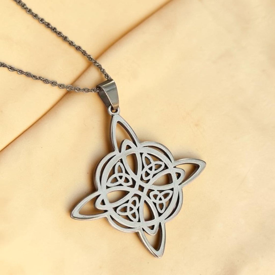 ATELIER-TIBET – Pendentif Protection Éternelle en Nœud de Sorcière