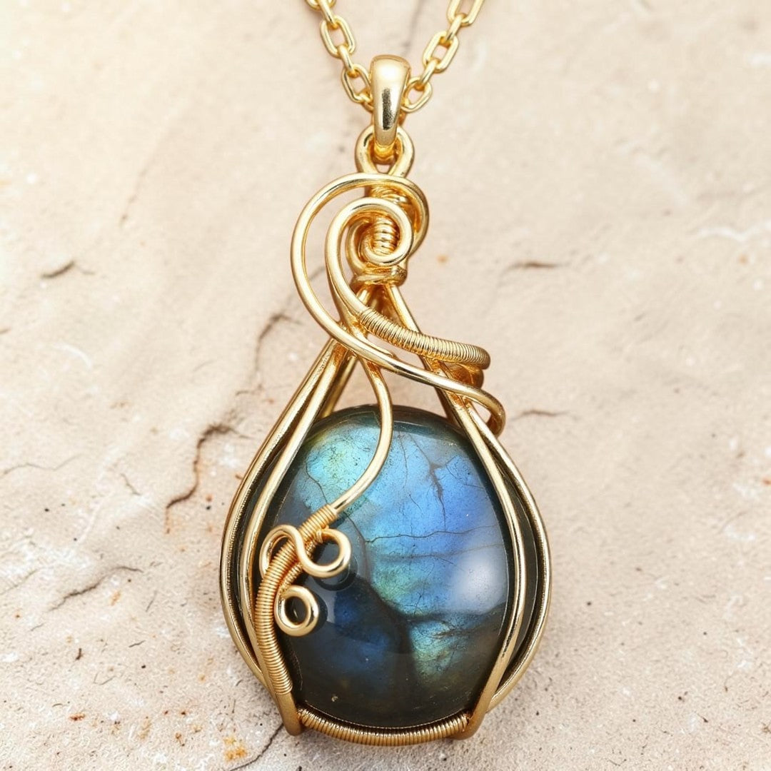 ATELIER-TIBET – Pendentif Œil de l’Univers en Labradorite