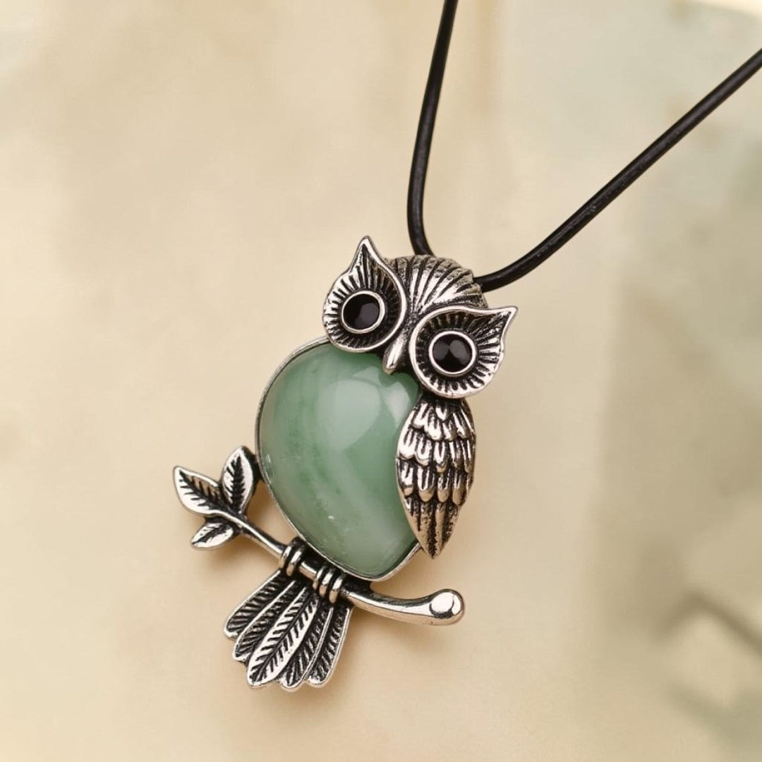 ATELIER-TIBET – Collier Esprit du Hibou – Guide Intuitif en Pierres de Pouvoir