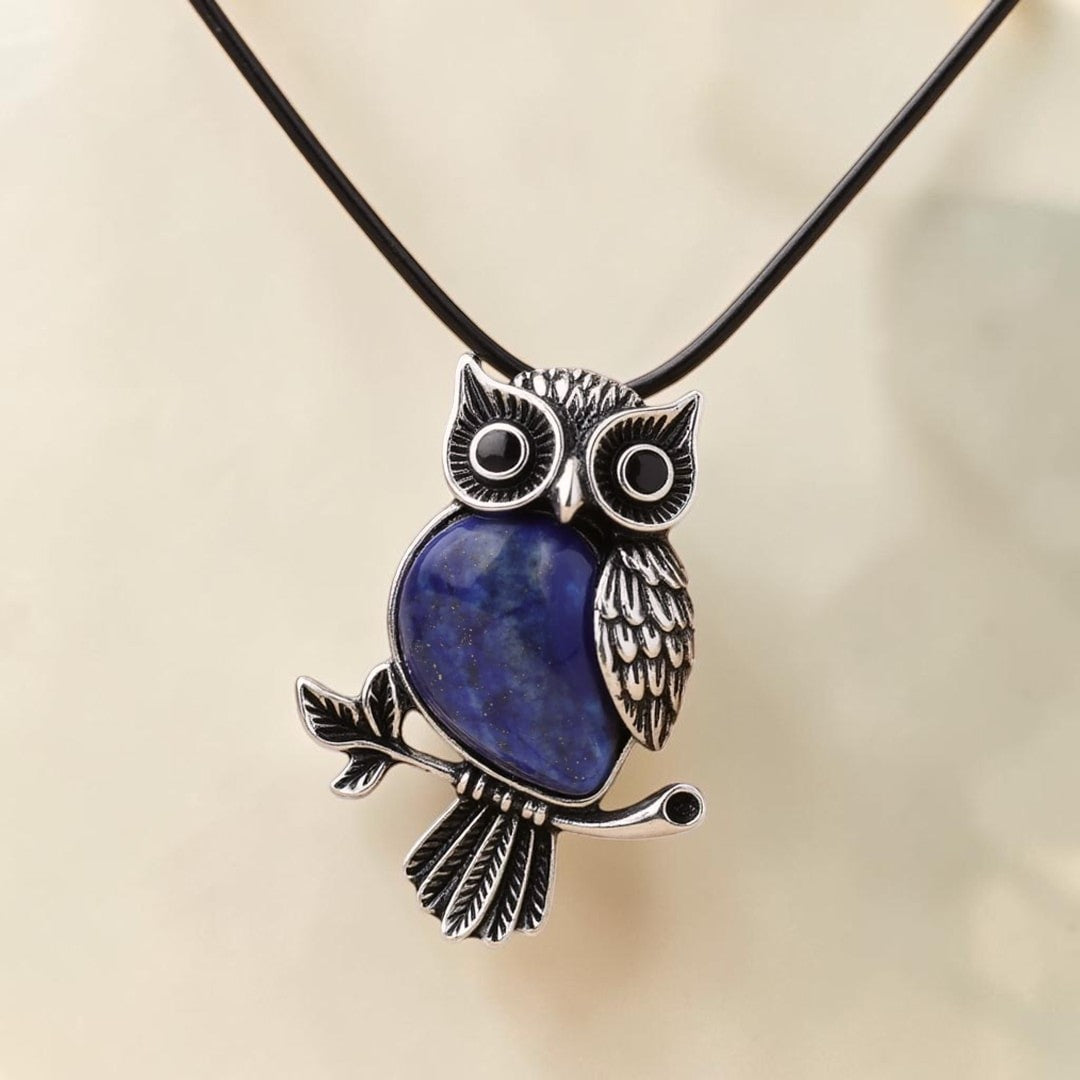 ATELIER-TIBET – Collier Esprit du Hibou – Guide Intuitif en Pierres de Pouvoir