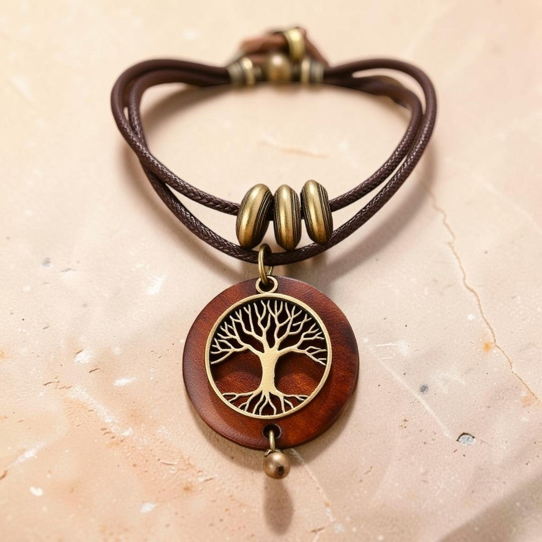 ATELIER-TIBET – Collier Arbre de Vie Sacré en Bois Naturel