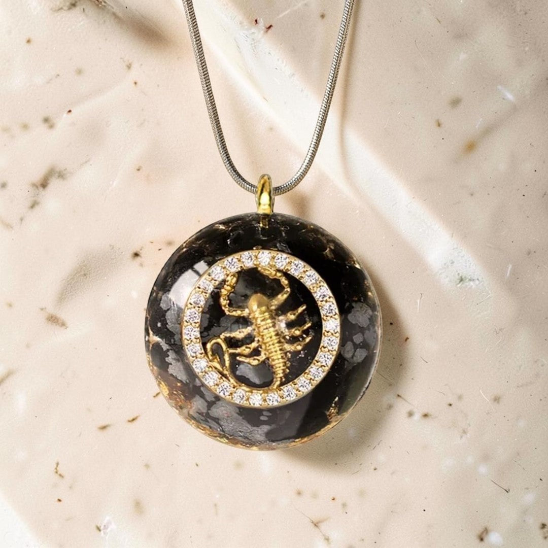 ATELIER-TIBET – Pendentif Orgonite Signe Astrologique en Pierre Naturelle