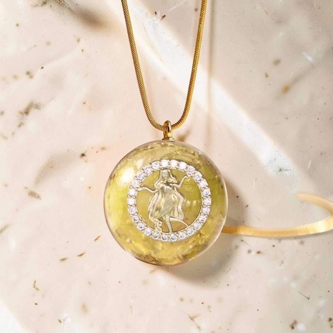 ATELIER-TIBET – Pendentif Orgonite Signe Astrologique en Pierre Naturelle