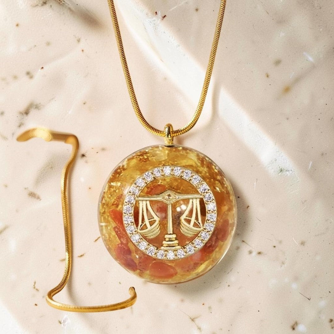 ATELIER-TIBET – Pendentif Orgonite Signe Astrologique en Pierre Naturelle