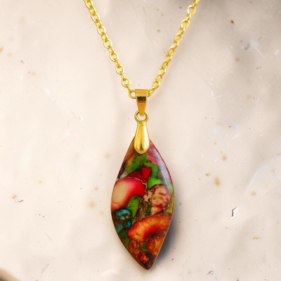 ATELIER-TIBET – Pendentif Arlequin en Jaspe