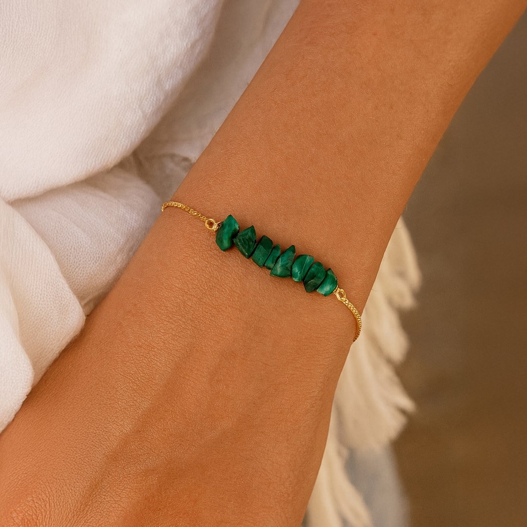 ATELIER-TIBET – Bracelet Fin en Pierres Irrégulières Naturelles