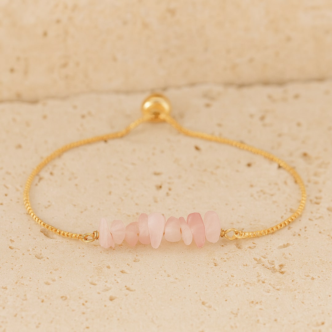ATELIER-TIBET – Bracelet Fin en Pierres Irrégulières Naturelles