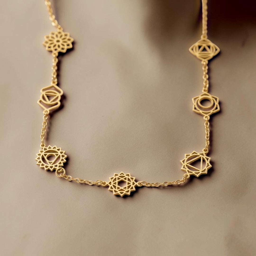 ATELIER-TIBET – Collier 7 Chakras - Symboles Mystiques
