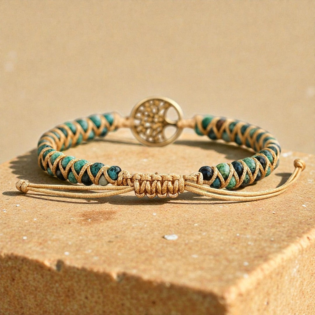 ATELIER-TIBET – Bracelet Vie Éternelle en Turquoise Africaine