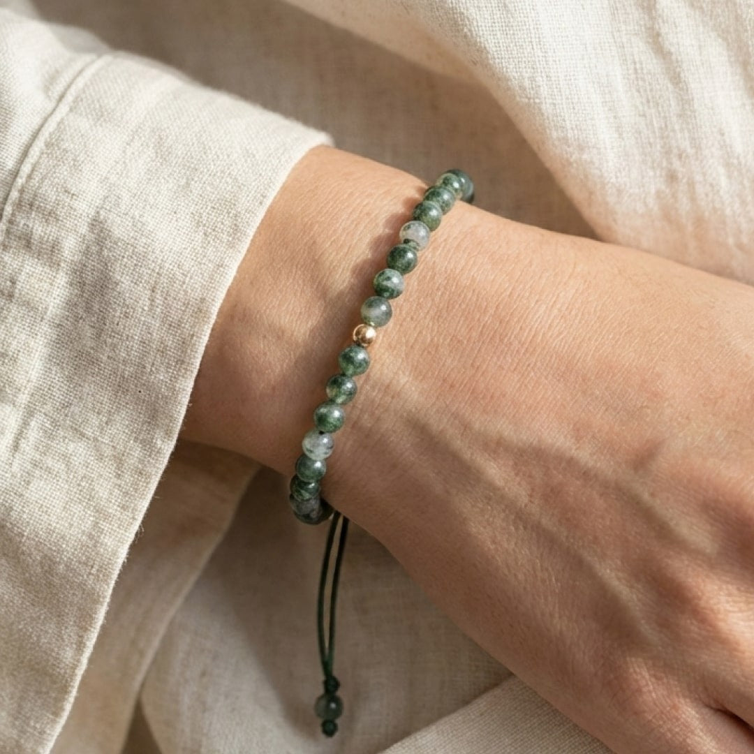 ATELIER-TIBET – Bracelet Ajustable Sérénité en Agate Mousse