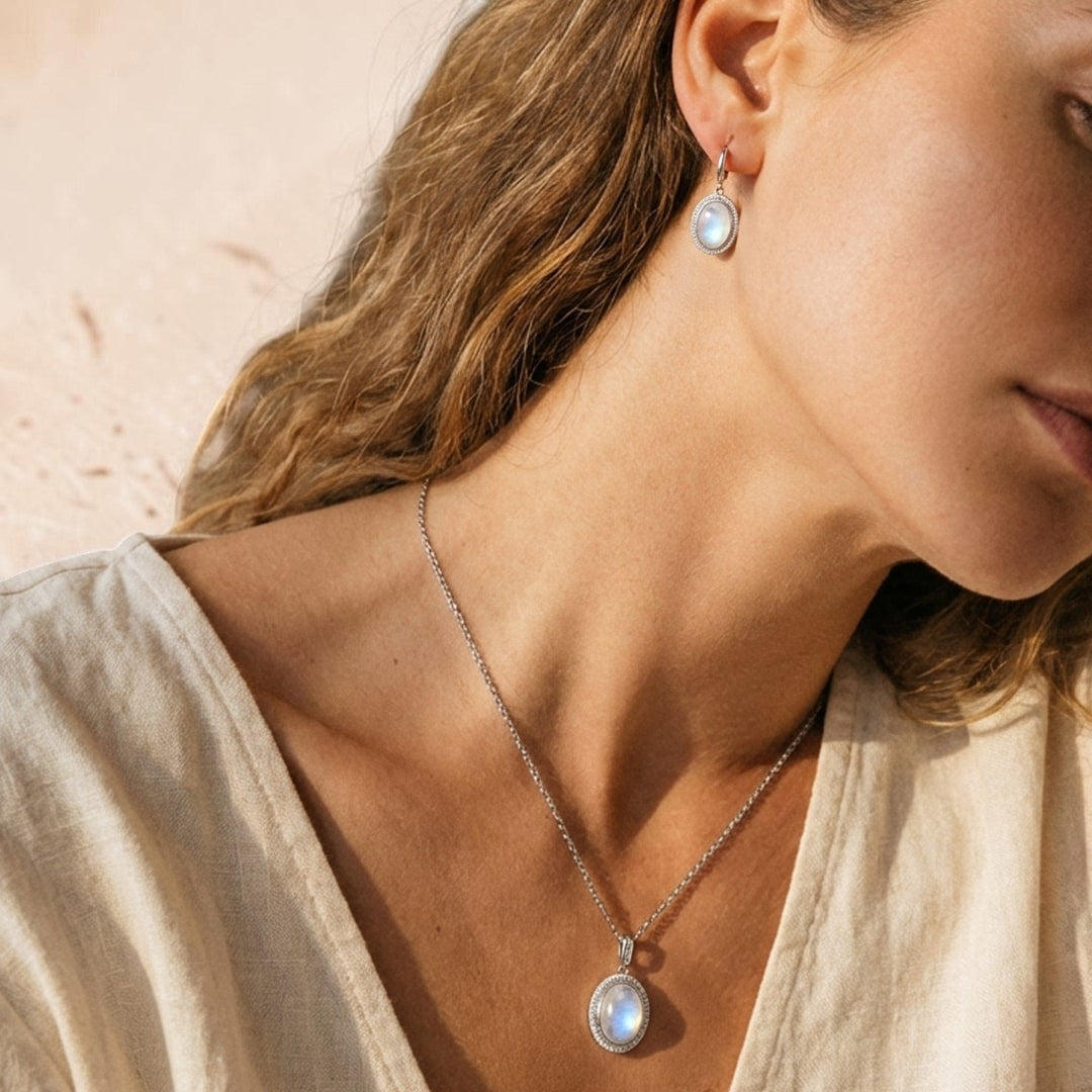ATELIER-TIBET – Pendentif Douceur d’Âme en Pierre de Lune