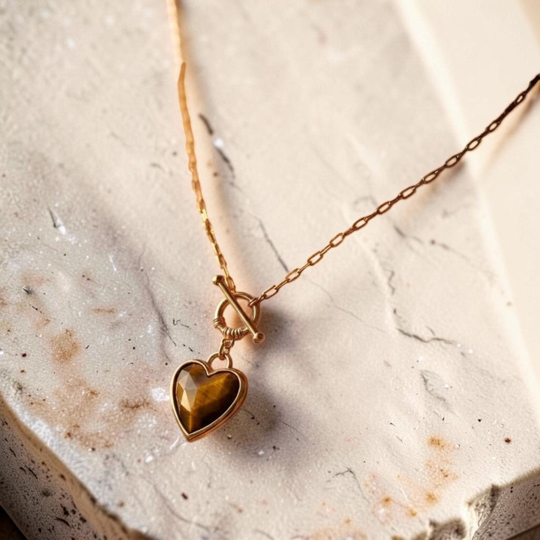 ATELIER-TIBET – Pendentif Sérénité du Cœur en Pierres Naturelles