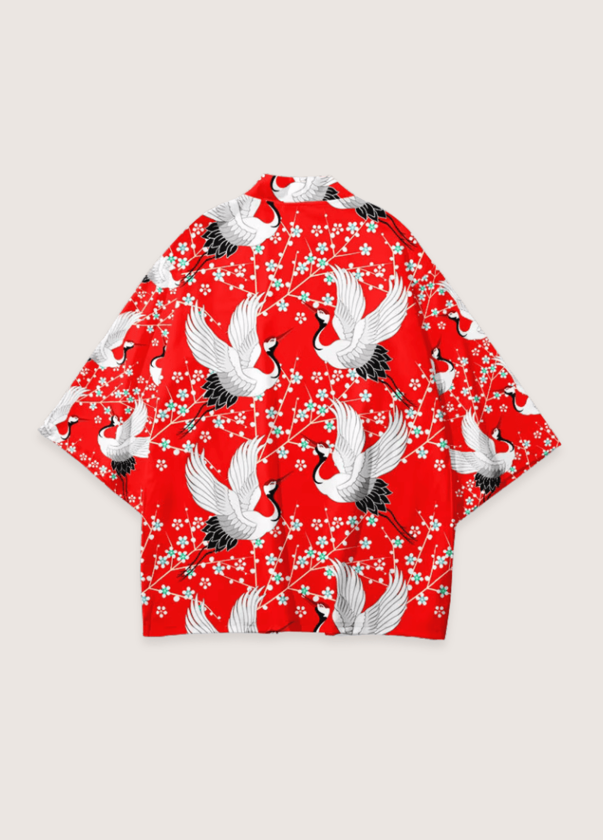 Kimono mixte motif cerisier rouge – Tsuru