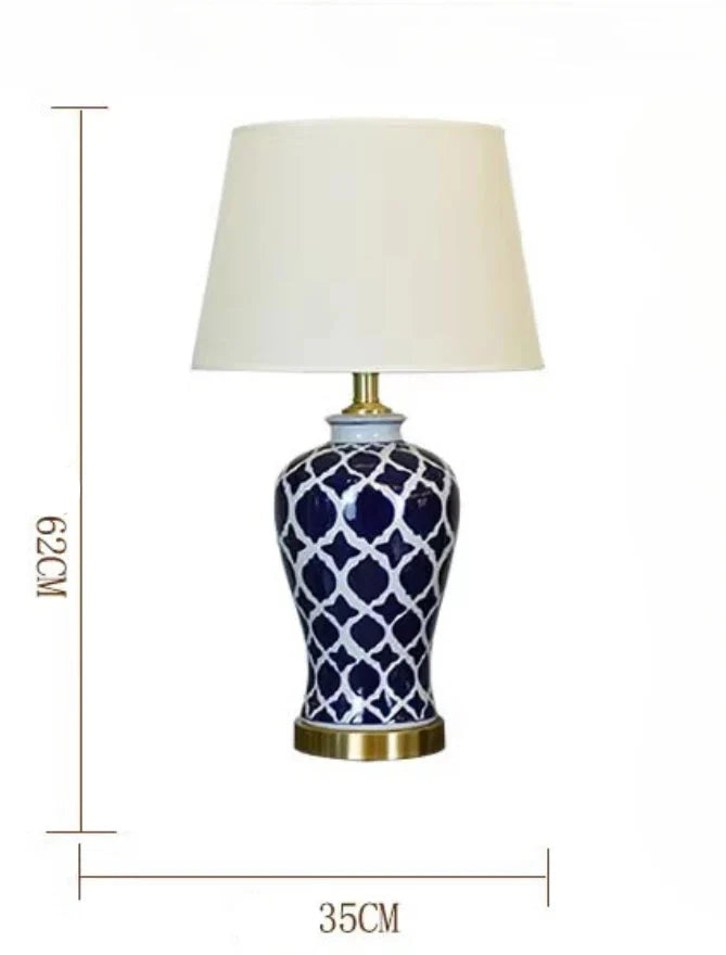 ATELIER-TIBET – Lampe Japonaise Bleue Rétro
