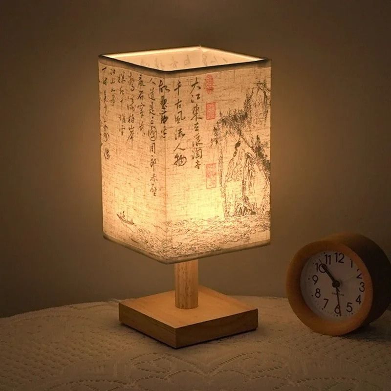 ATELIER-TIBET Lampe de Bureau Calligraphie Chinoise – Lumière Zen & Ambiance Poétique