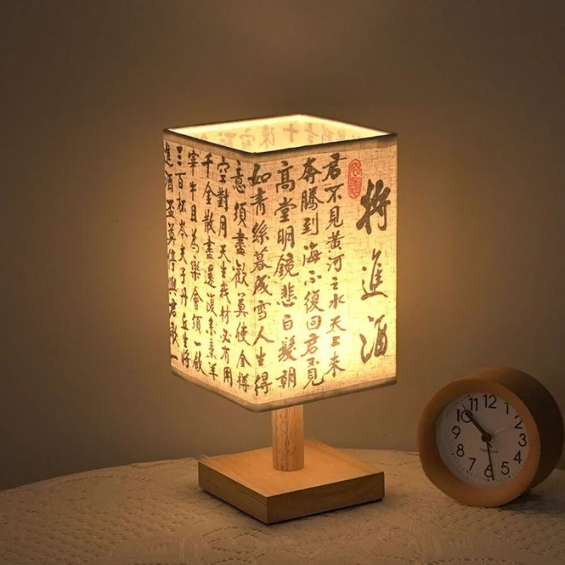 ATELIER-TIBET Lampe de Bureau Calligraphie Chinoise – Lumière Zen & Ambiance Poétique