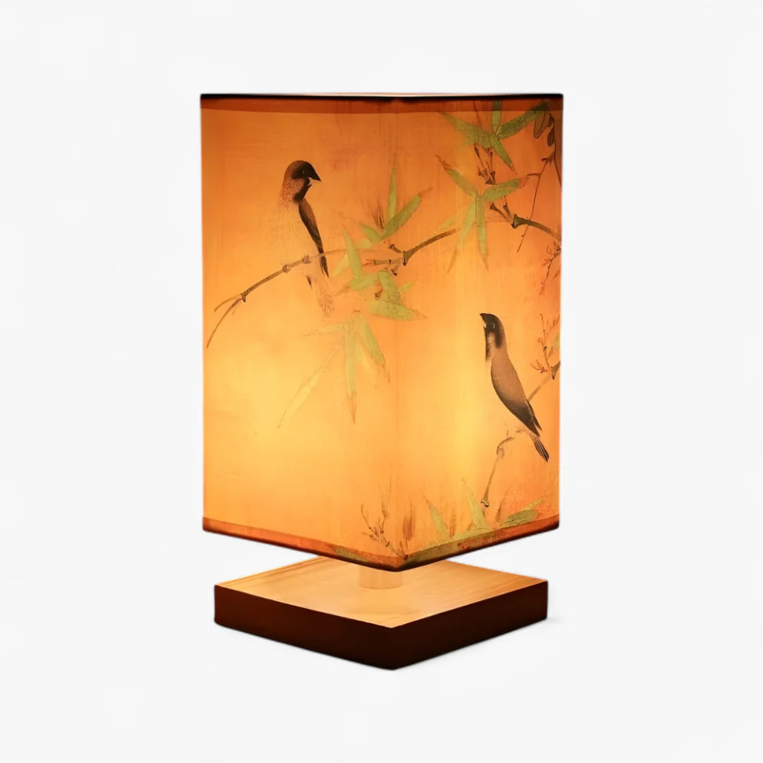 ATELIER-TIBET Lampe de Chevet Japonaise Scandinave – Éclairage Doux & Ambiance Zen pour Chambre et Salon