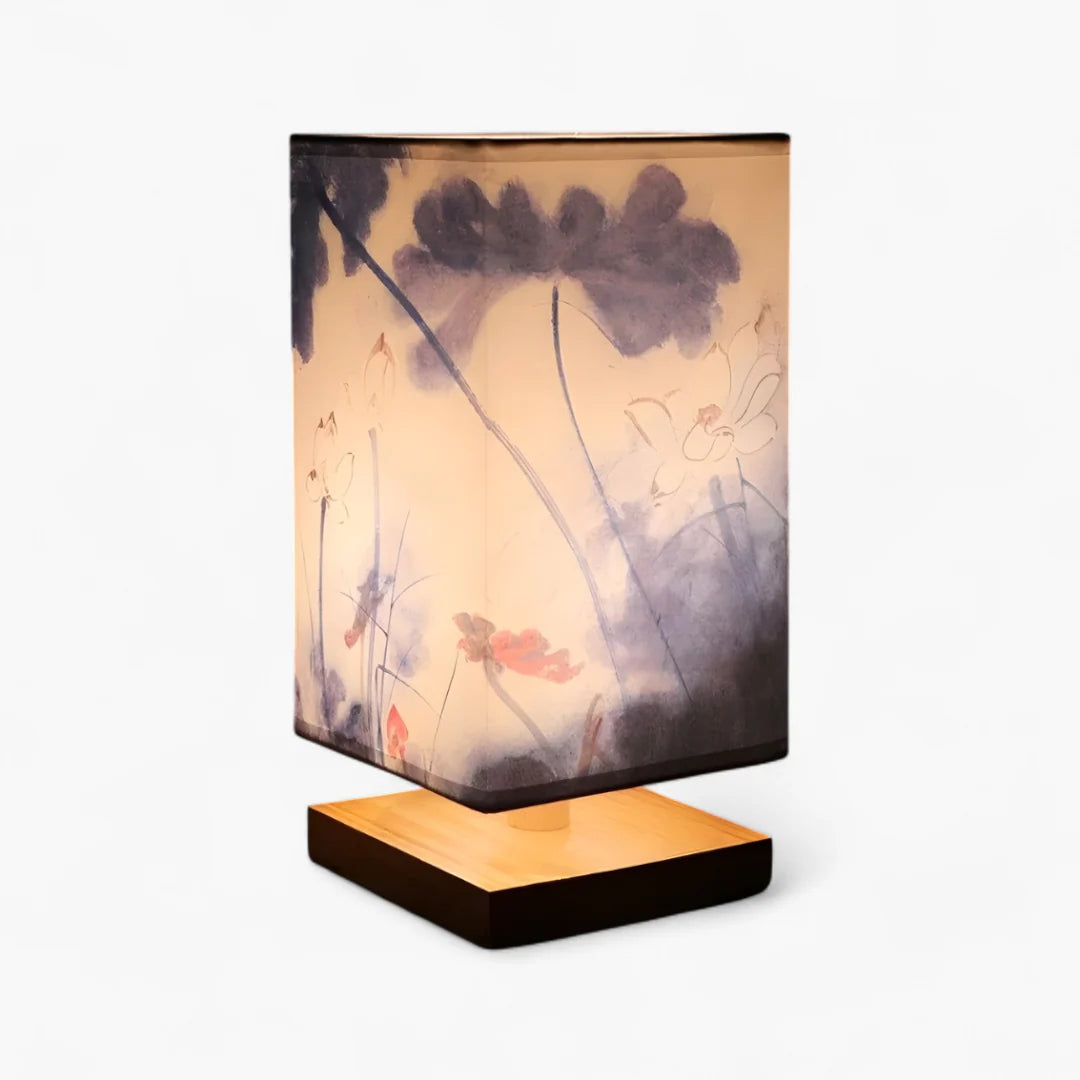 ATELIER-TIBET Lampe de Chevet Japonaise Scandinave – Éclairage Doux & Ambiance Zen pour Chambre et Salon