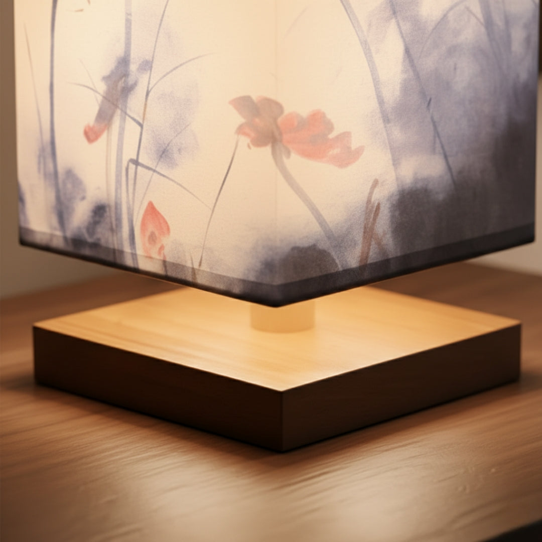 ATELIER-TIBET Lampe de Chevet Japonaise Scandinave – Éclairage Doux & Ambiance Zen pour Chambre et Salon