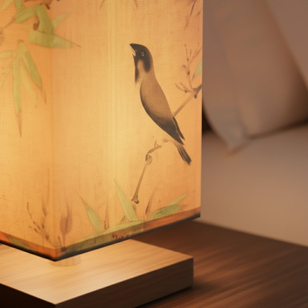 ATELIER-TIBET Lampe de Chevet Japonaise Scandinave – Éclairage Doux & Ambiance Zen pour Chambre et Salon