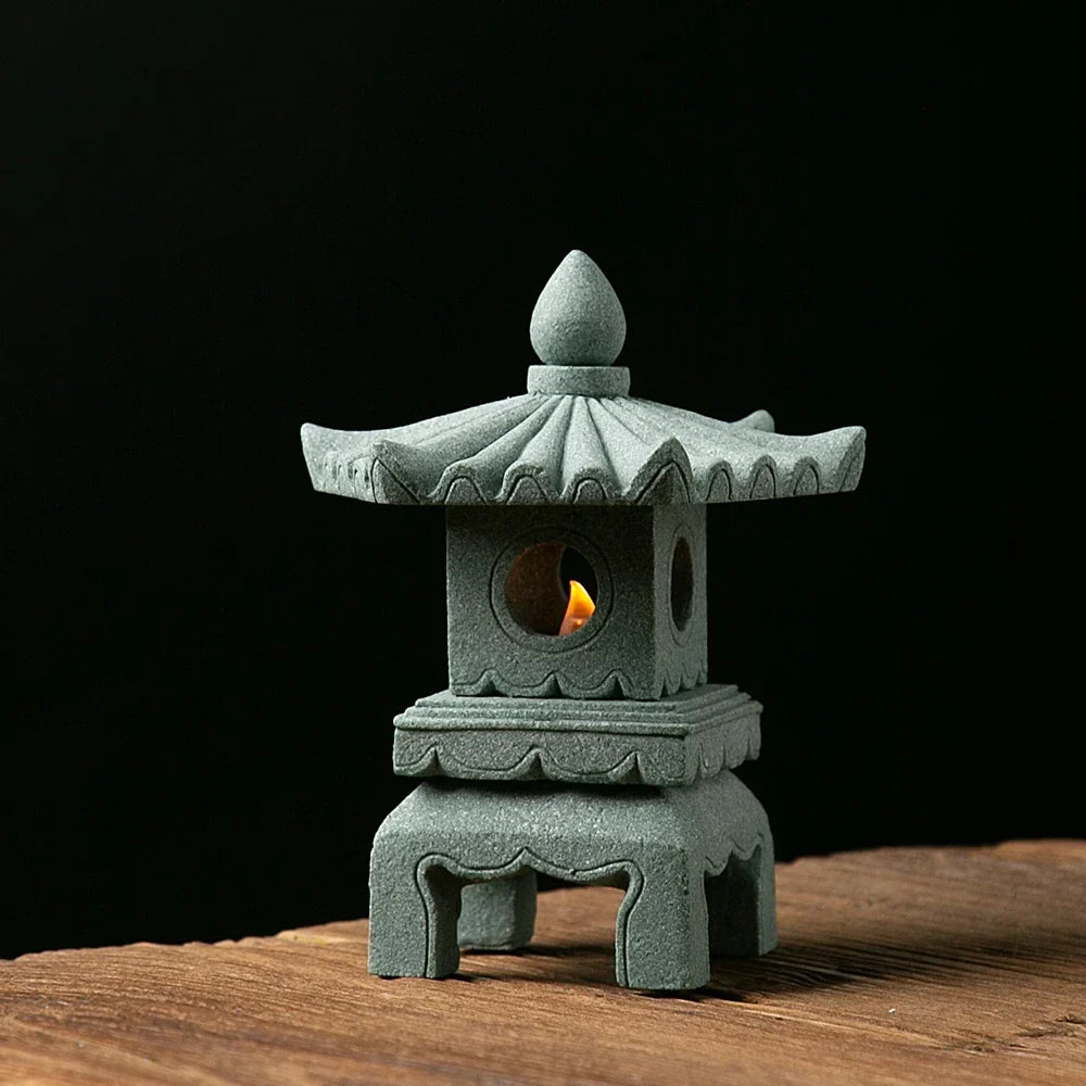 ATELIER-TIBET Statue Japonaise Lanterne en Pierre de Wildoda Décoration Zen Jardin