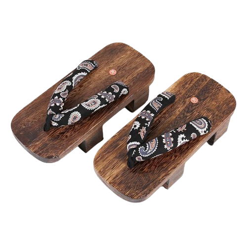 ATELIER-TIBET – Geta Sandales Japonaises Traditionnelles en Bois & Tissu