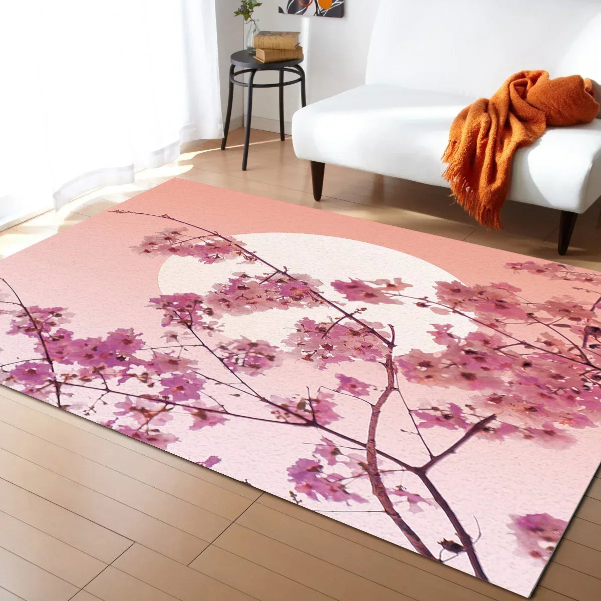 ATELIER-TIBET – Tapis Japonais Sakura en Velours Cristal Antidérapant