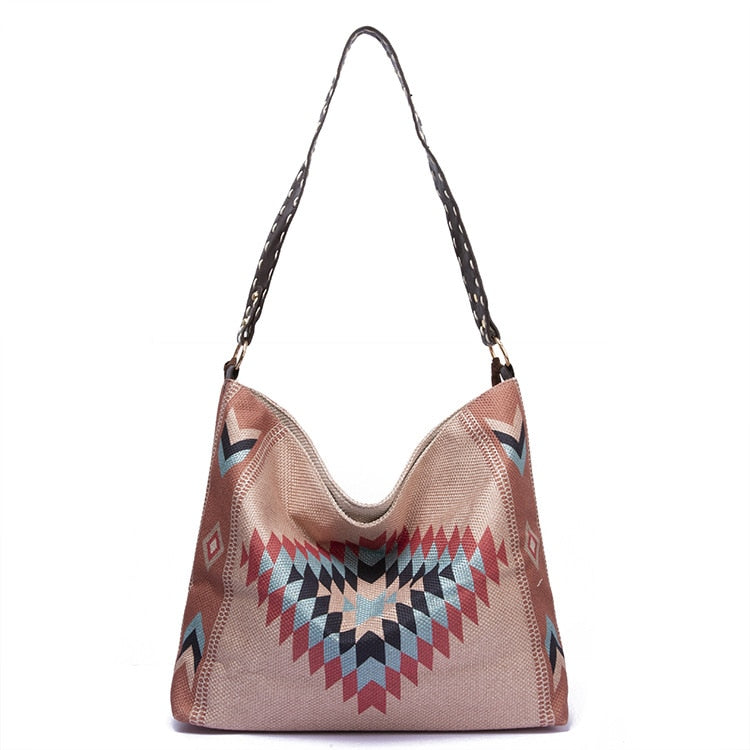 ATELIER-TIBET – Sac à bandoulière femme style plage – Polyester – 43 cm