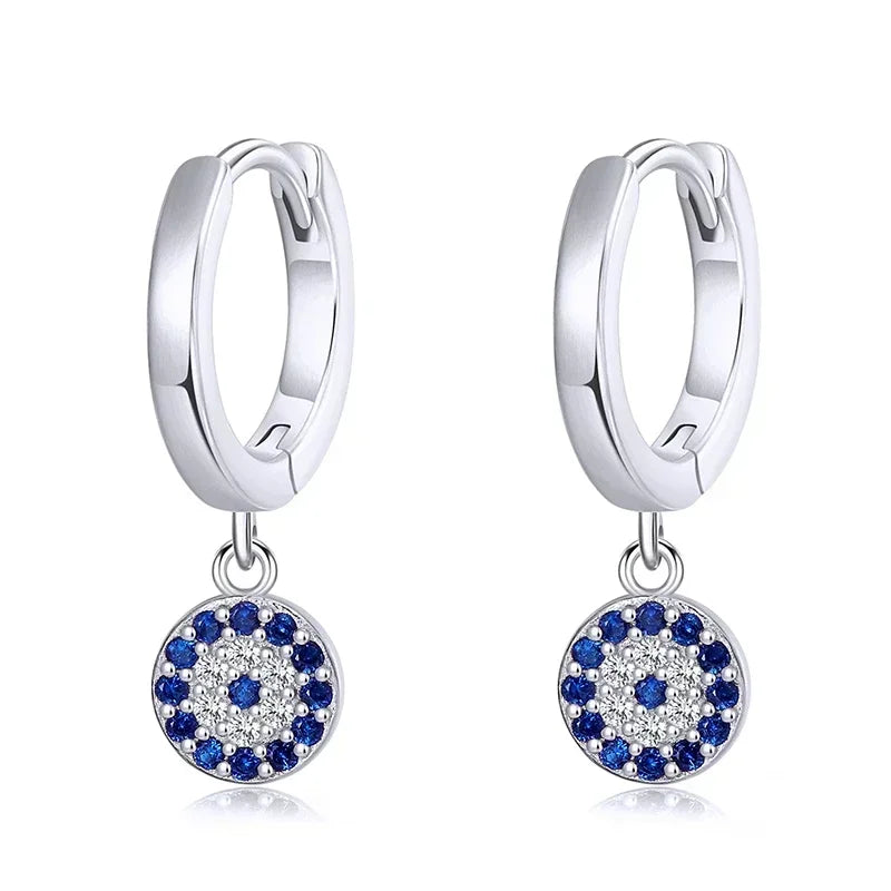 ATELIER-TIBET – Boucles d'Oreilles Oeil Bleu Protecteur