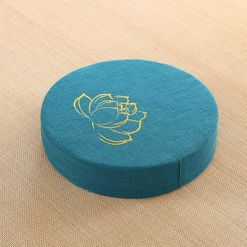 ATELIER-TIBET — Coussin Japonais pour S’asseoir Motif Floral 40 cm | Assise Traditionnelle Zen