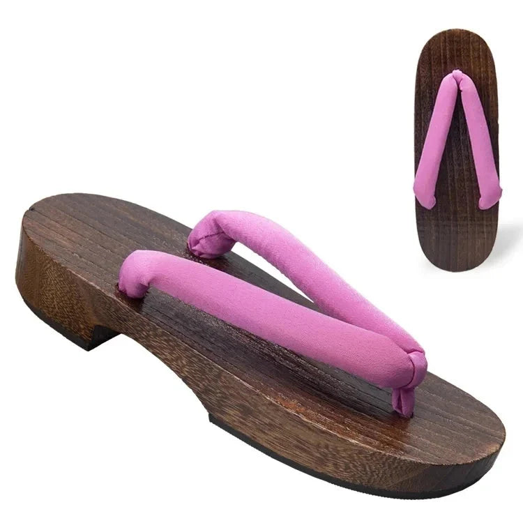 ATELIER-TIBET – Geta Japonais d’Été Femme en Bois Naturel & Coton