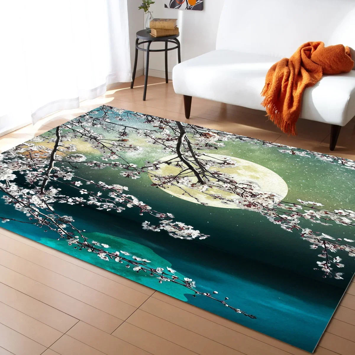 ATELIER-TIBET – Tapis Japonais Sakura en Velours Cristal Antidérapant