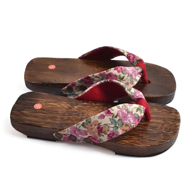 ATELIER-TIBET – Sandales Geta Japonaises Femme en Bois Naturel