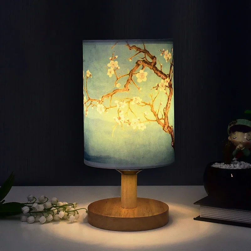 ATELIER-TIBET – Lampe Japonaise en Tissu & Bois, Lumière Douce et Ambiance Zen