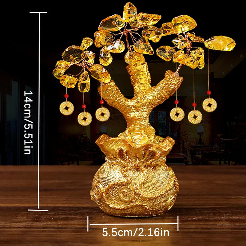 ATELIER-TIBET – Arbre de Vie Feng Shui décoratif en Cristal & Résine