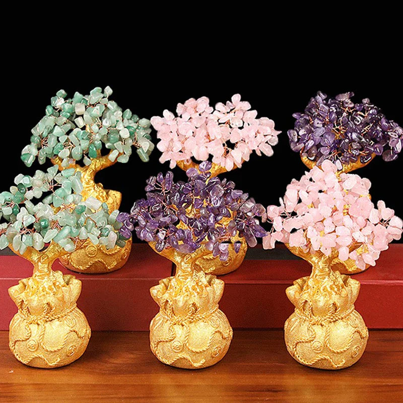 ATELIER-TIBET – Arbre de Bonheur Feng Shui en Pierre Naturelle (Citrine)