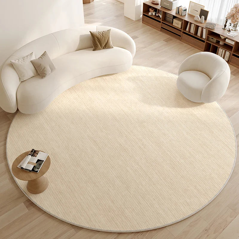 ATELIER-TIBET – Tapis Rond Japonais Wabi Sabi Crème Antidérapant
