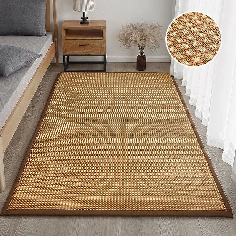 ATELIER-TIBET – Tapis Japonais en Bambou Style Tatami | Fraîcheur Naturelle & Élégance Épurée