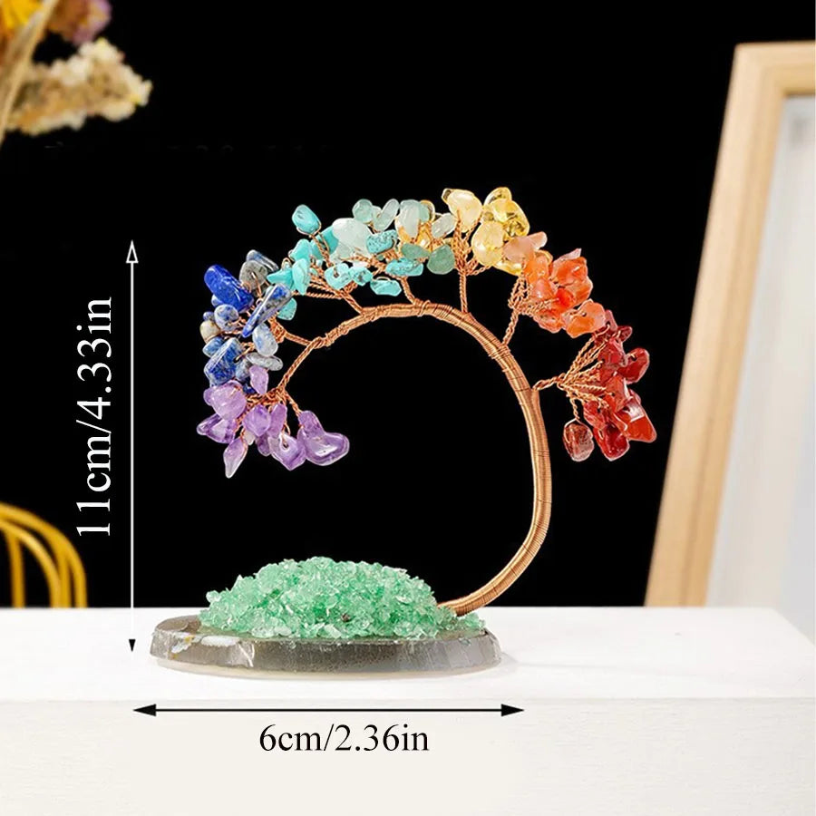 ATELIER-TIBET – Arbre du Bonheur 7 Chakras en Pierres Naturelles