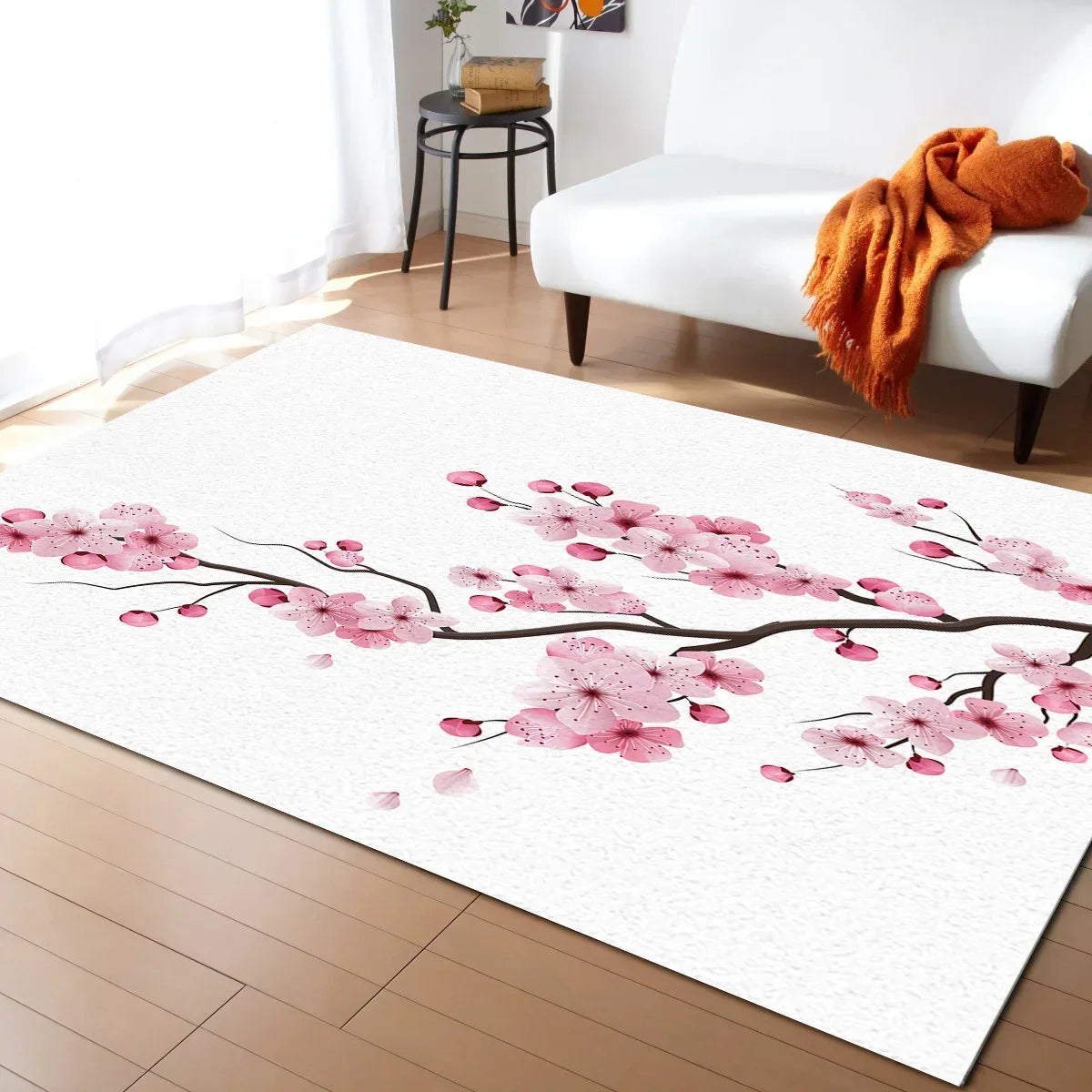 ATELIER-TIBET – Tapis Japonais Sakura en Velours Cristal Antidérapant