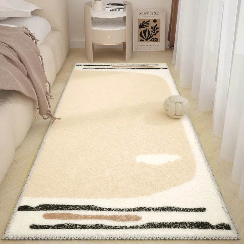 ATELIER-TIBET – Tapis Japonais de Chevet Crème | Douceur Minimaliste & Élégance Apaisante