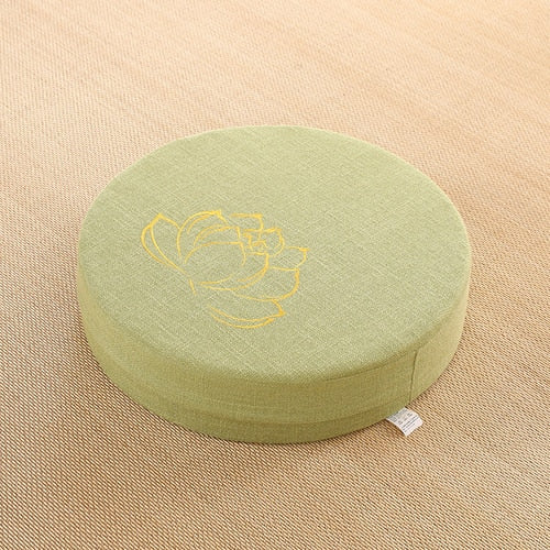 ATELIER-TIBET — Coussin Japonais pour S’asseoir Motif Floral 40 cm | Assise Traditionnelle Zen