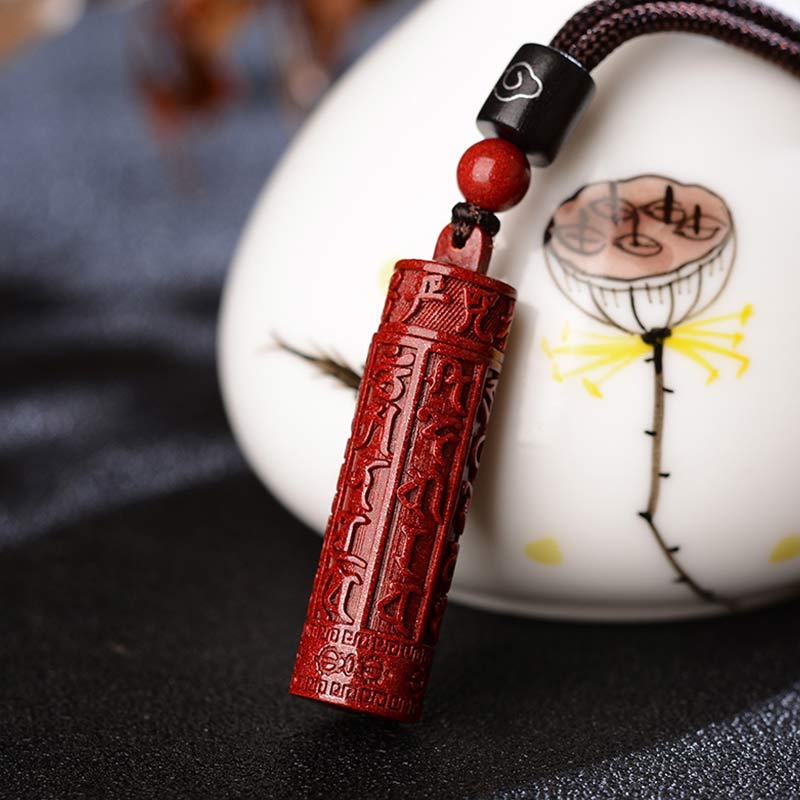 ATELIER-TIBET – Collier Traditionnel en Cinabre et Santal Rouge (50 cm)