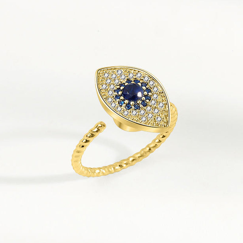 ATELIER-TIBET Bague Œil Protecteur Argent 925 Ajustable